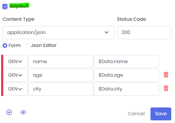 Skipping Null value keys